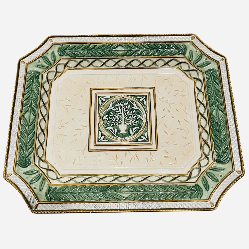 FITZ & FLOYD Gregorian Collection Large Platter 16" x 13.5"